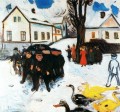 la calle del pueblo 1906 Edvard Munch Expresionismo